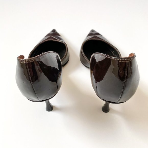 Manolo Blahnik Black Patent D'Orsay Pumps Size 36 - Picture 6 of 14